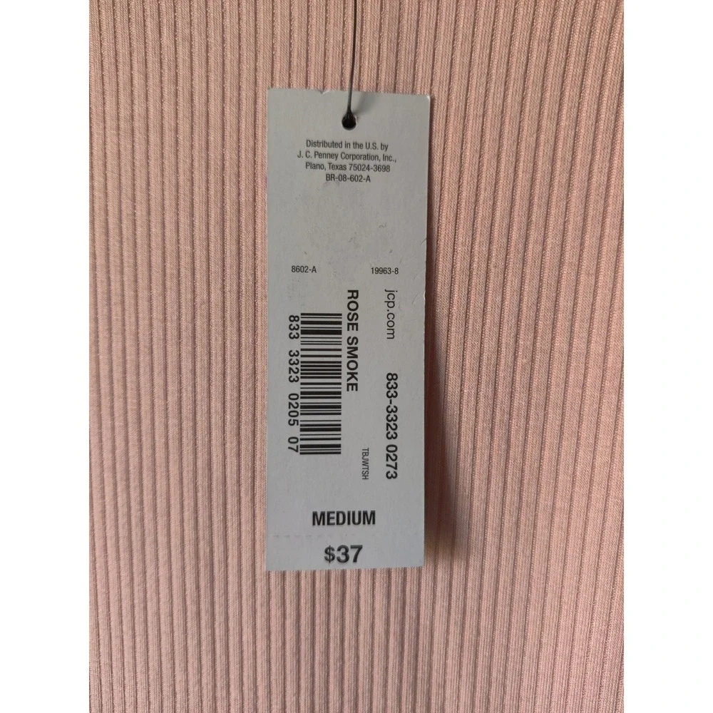 Worthington Women's Ribbed Top Rise Smoke with Cutout Neckline Size Medium‎ NWT
